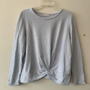 light blue twist detail sweatshirt size M